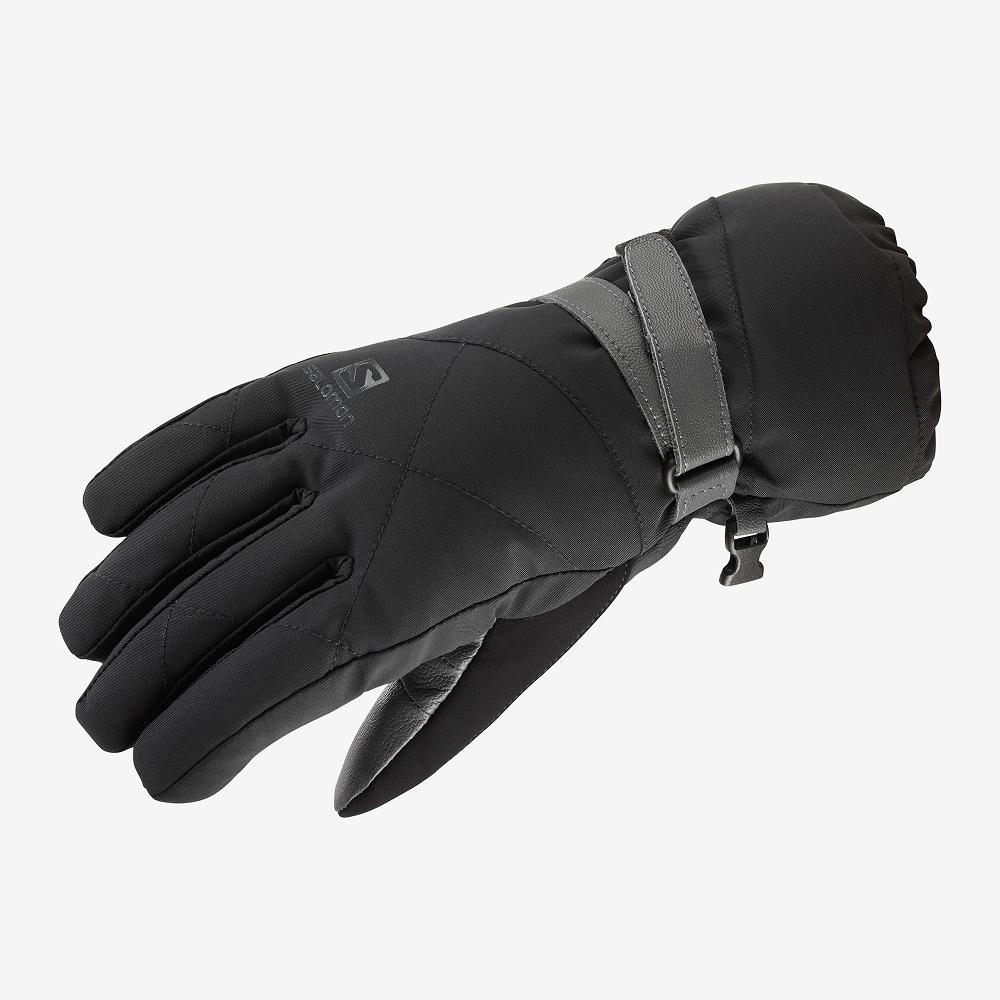 Salomon Singapore Womens Gloves - PROPELLER LONG W Black | 89326-DYGX